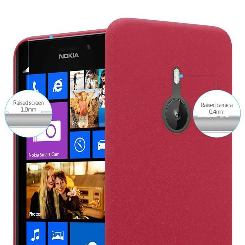 Telefono Nokia rosso con fotocamera e schermo rialzati, con diagramma dettagliato.