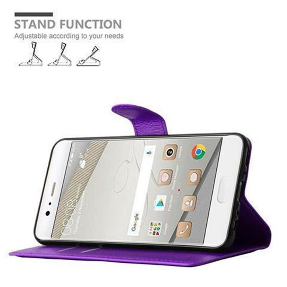 Custodia per telefono viola con telefono all'interno, che mostra lo schermo.