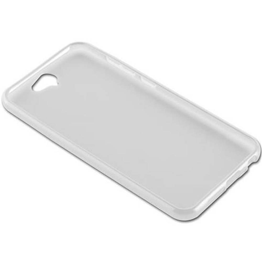 Eine weiße Handyhülle, die ein klares und einfaches Design für ein Telefon zeigt.