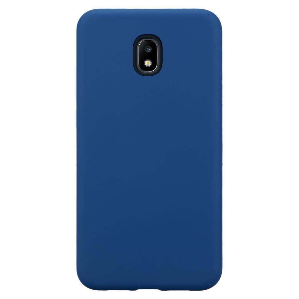 Eine blaue Handyhülle mit Kameraaussparung.