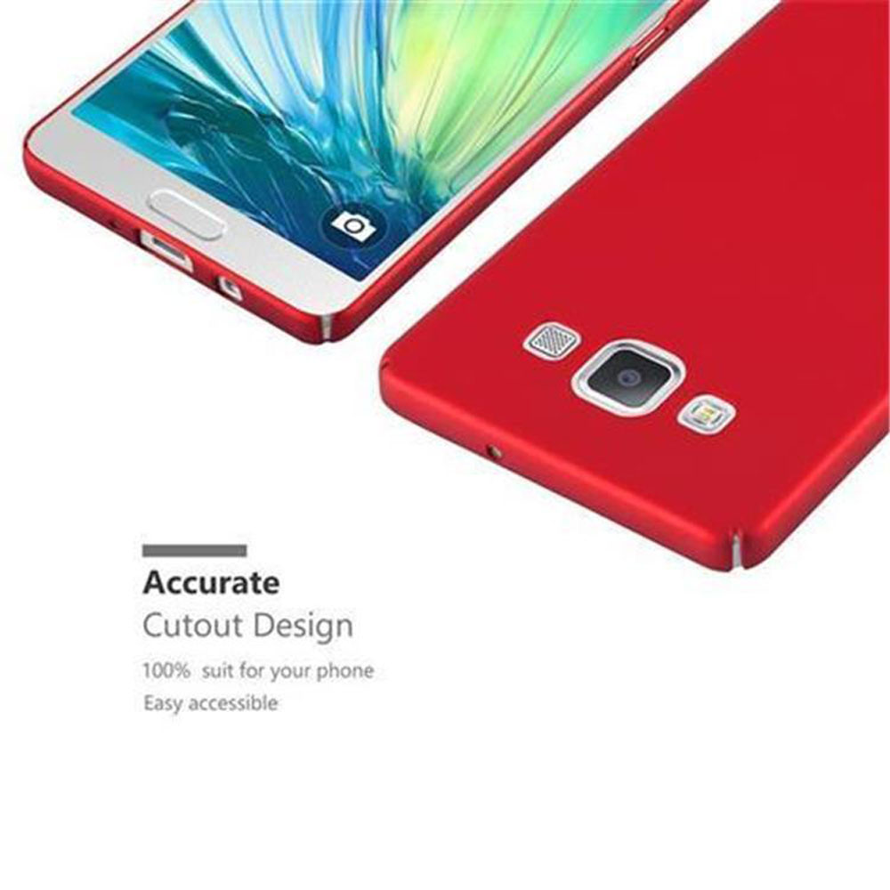 Se muestran dos teléfonos, rojo y plateado. El teléfono rojo está a la derecha.