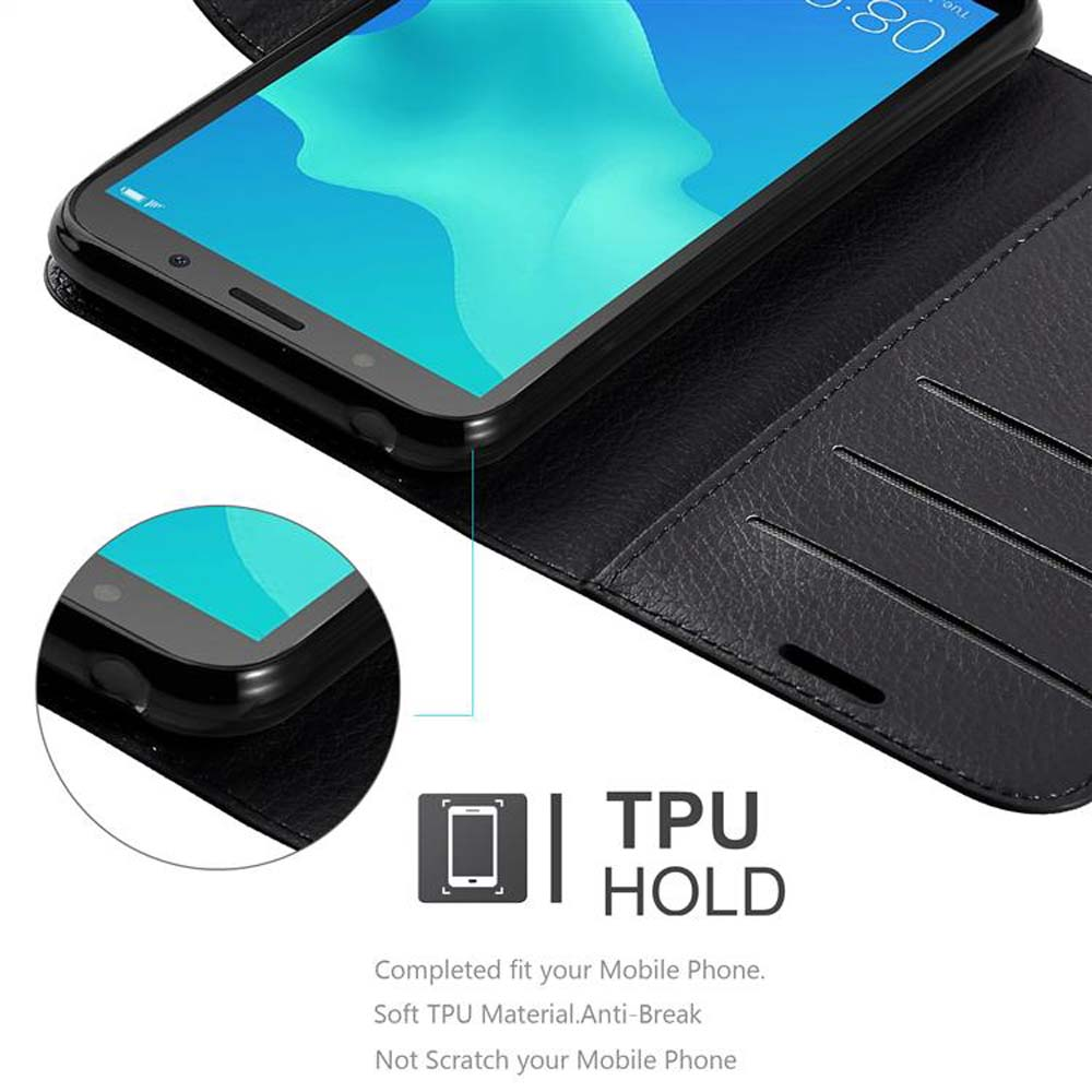 Custodia nera per telefono con telefono. Testo: TPU HOLD. Dettaglio: telefono nella custodia.