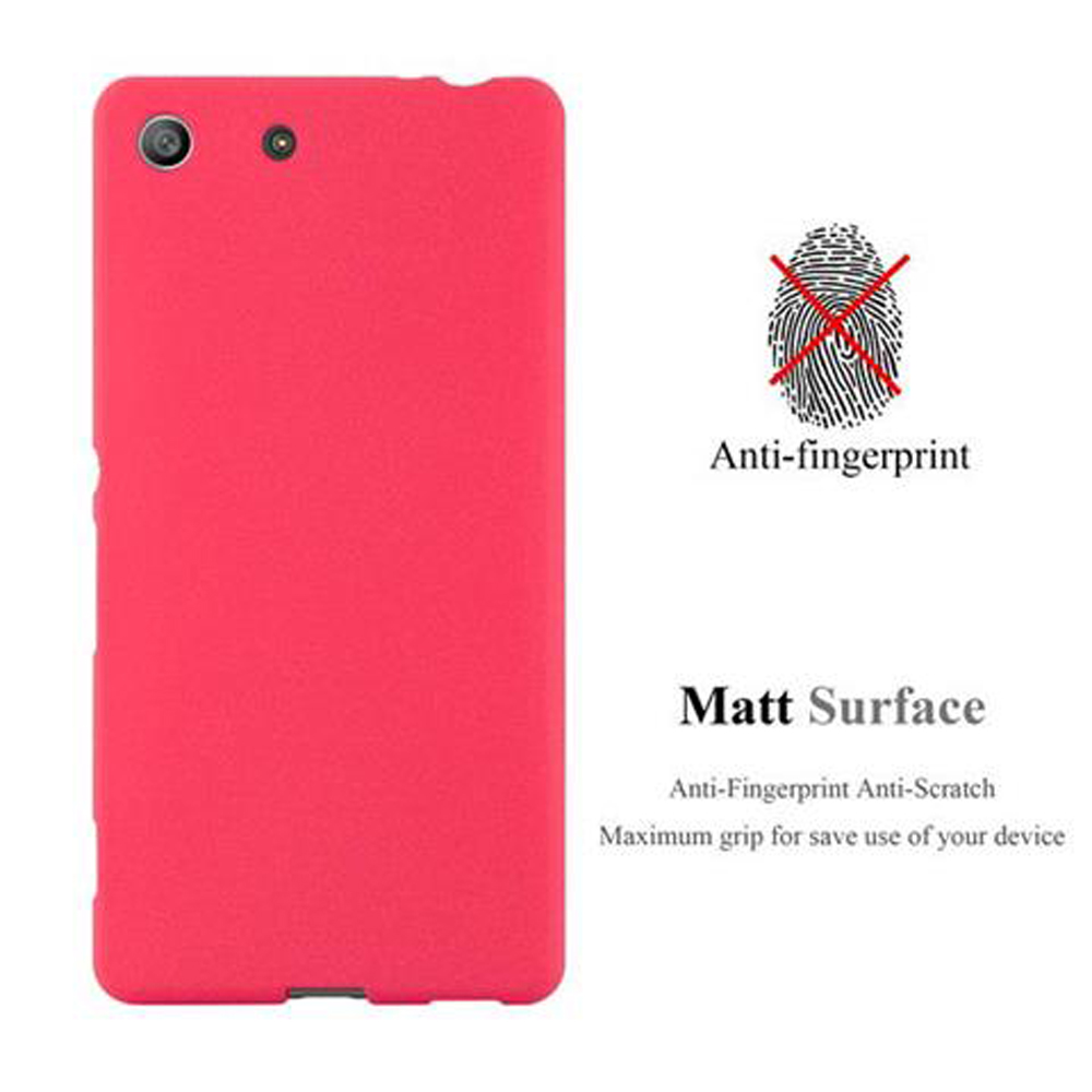 Una custodia rossa per telefono con funzione anti-impronta.
