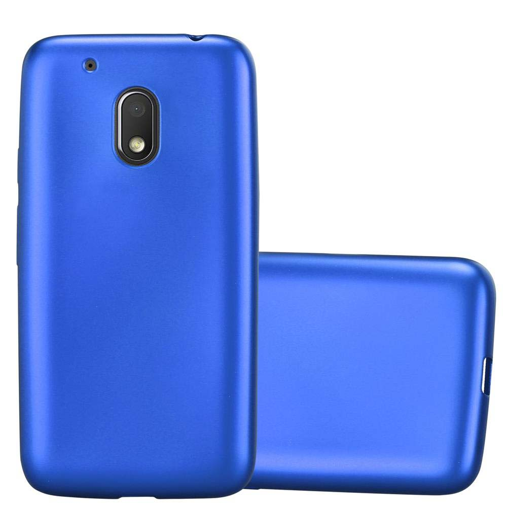 Funda de teléfono azul. Se muestran dos fundas. Una funda sobre fondo blanco.