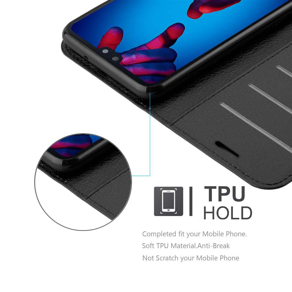 Ein Telefon in einer Hülle mit TPU-Halterung, zeigt den Rahmen des Telefons und wie es passt.