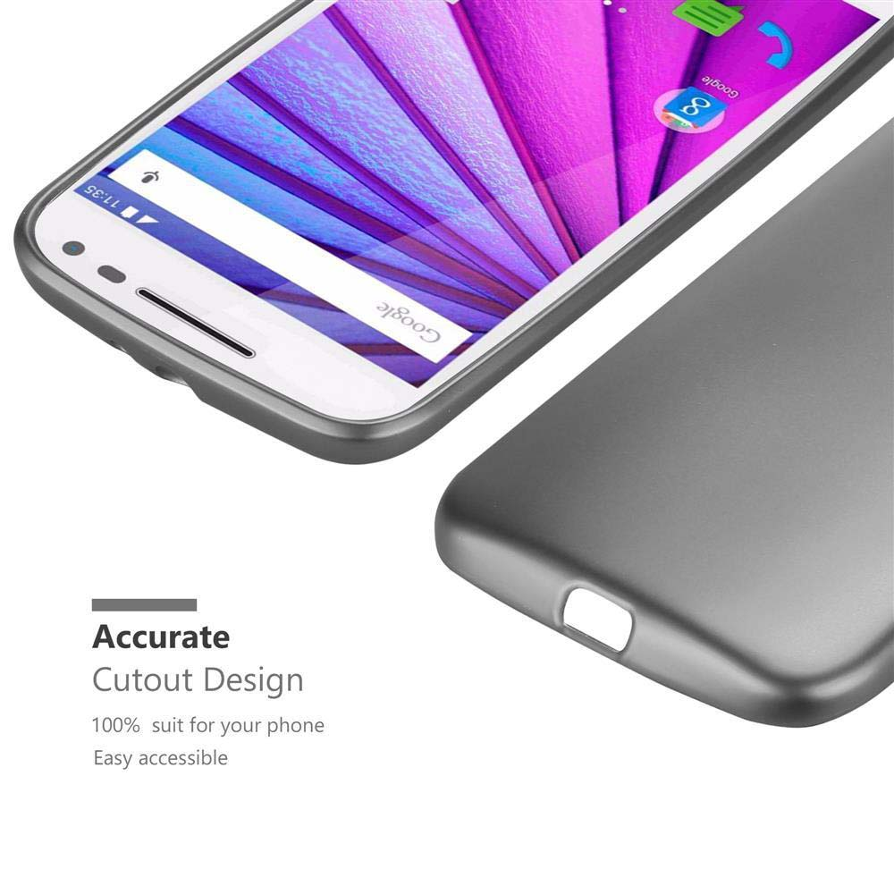 Teléfono y una funda gris. Diseño de corte preciso, de fácil acceso.