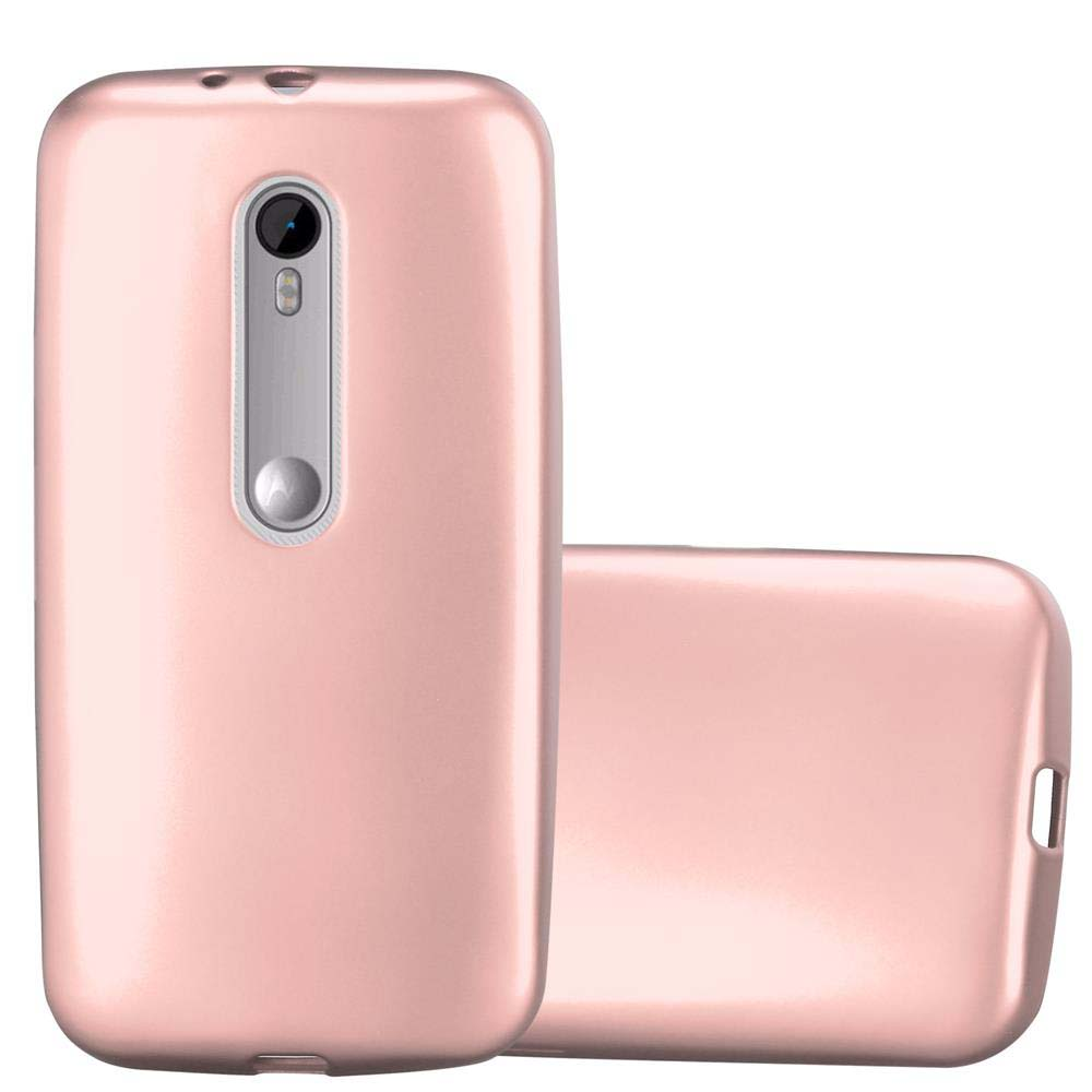Funda rosa con un teléfono dentro.