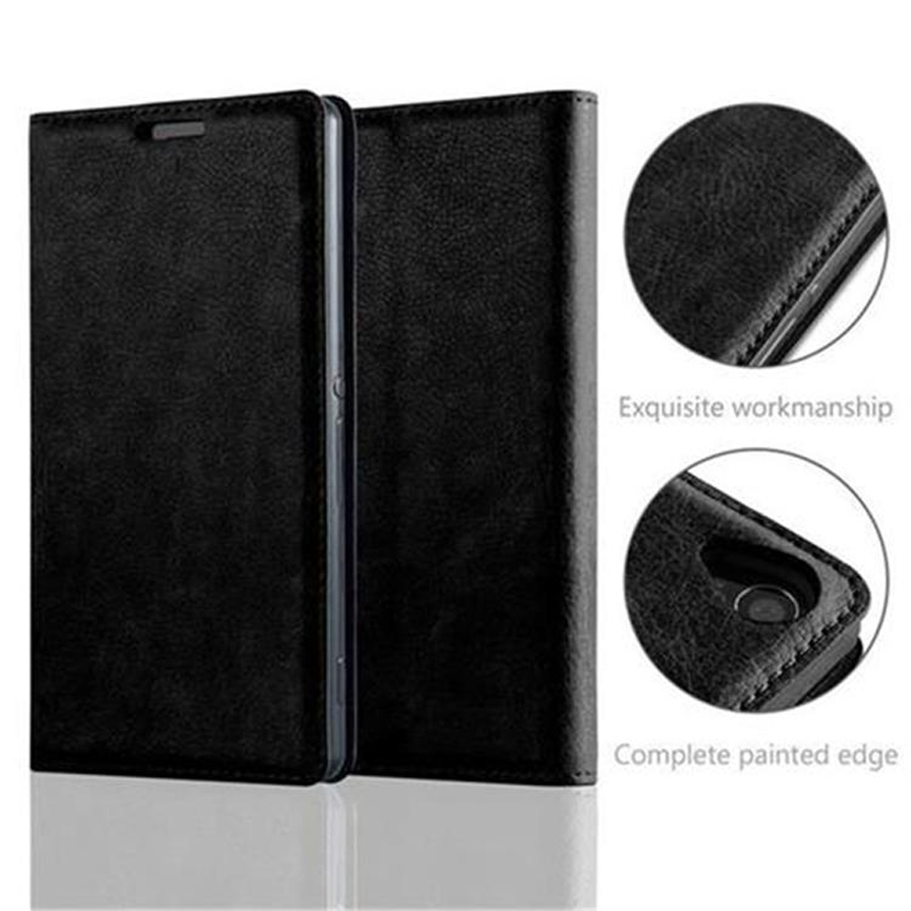 Primer plano de funda de teléfono. La funda es negra. Detalles de la funda.