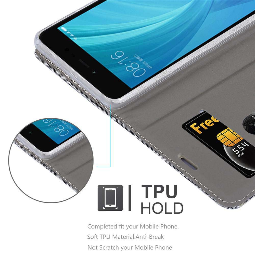 Telefon in einem Gehäuse, das den Bildschirm mit einem SIM-Karten-Slot zeigt.