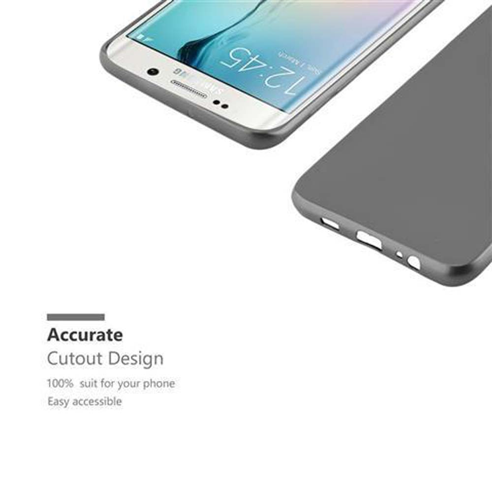 Zwei graue Handyhüllen, eine mit teilweise eingelegtem Telefon. Genaues Ausschnittdesign wird hervorgehoben.
