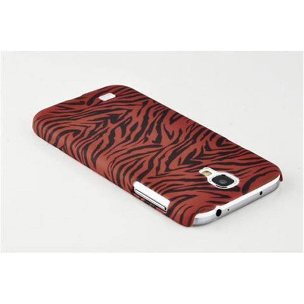 Rote und schwarze Zebra-Muster-Handyhülle.