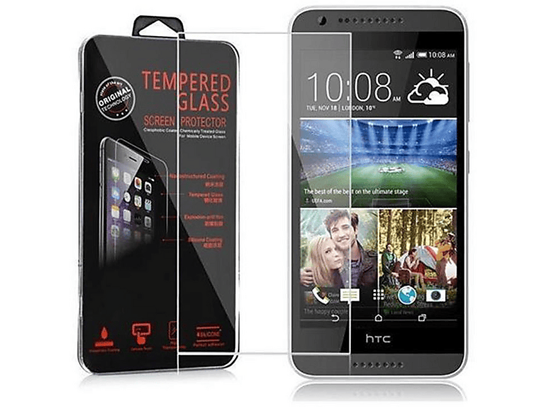 Cadorabo Vetro Temperato 9H Per HTC Desire 620 – Alta Trasparenza – Compatibile 3D Touch – Pellicola Protettiva