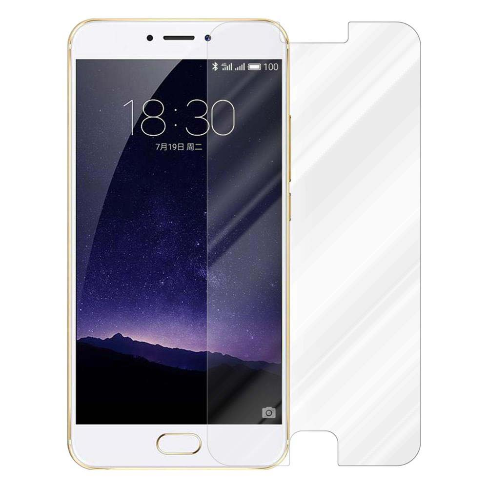 Un telefono con protezione schermo, che mostra ora e barre del segnale, anche la data.