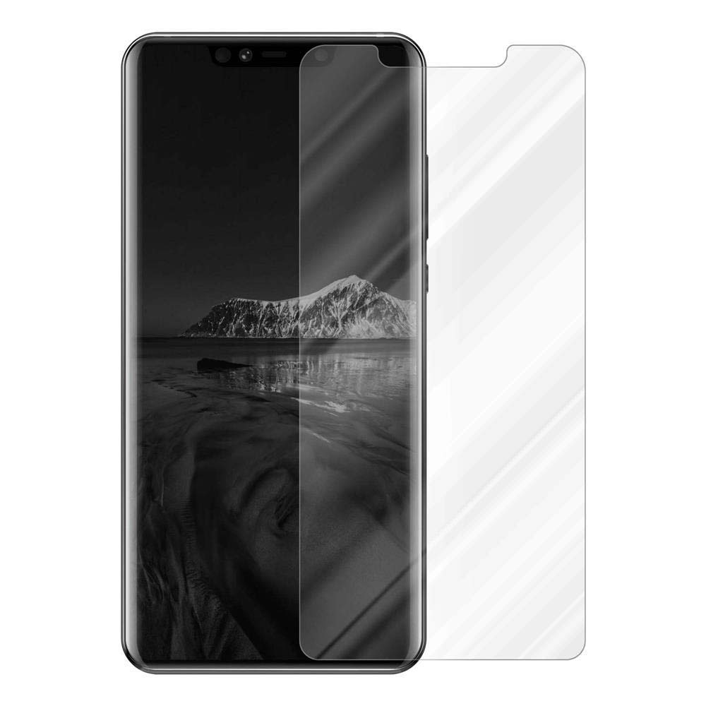 Protezione schermo smartphone con paesaggio montuoso. Protezione separata a destra.
