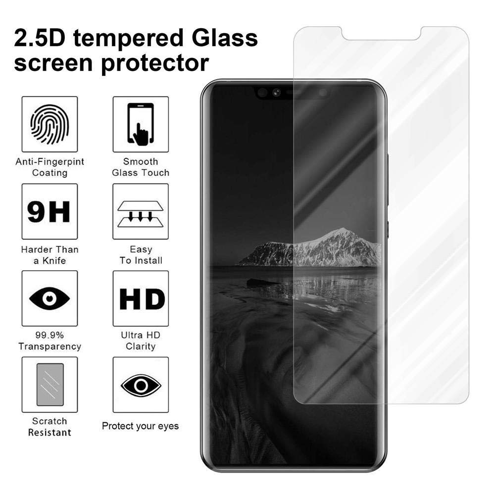 Telefono con protezione schermo in vetro temperato, con icone e funzioni sullo schermo.