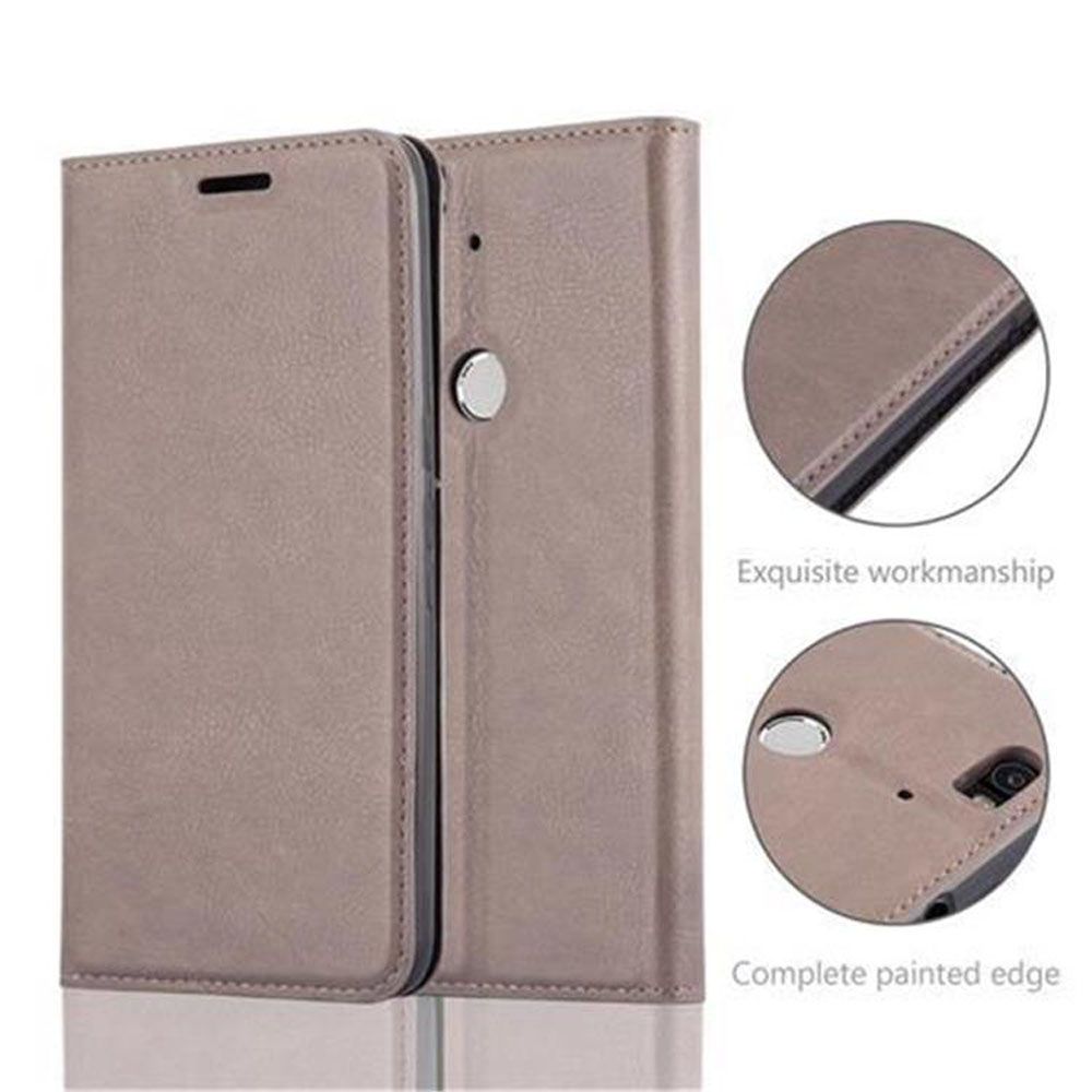 Funda de teléfono abierta. Muestra el teléfono y un diagrama del borde y detalles.