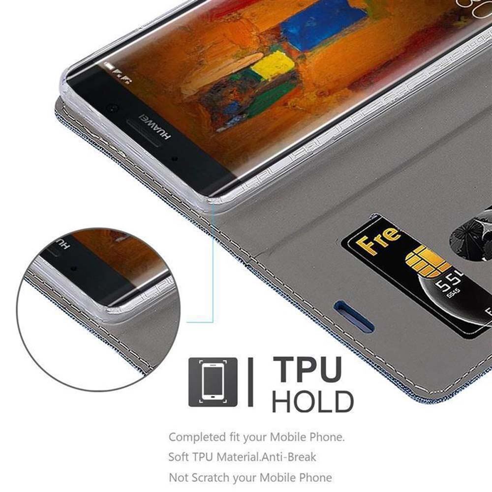 Telefono con una carta all'interno di una custodia grigia. Testo: 'TPU HOLD'.