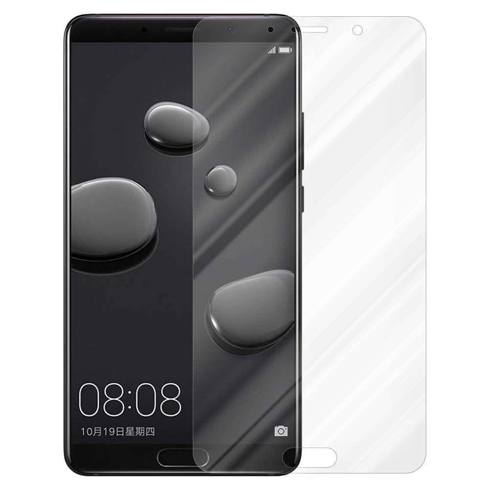 Telefono nero con protezione schermo. Il telefono mostra l'ora. La protezione è trasparente, con gocce d'acqua.