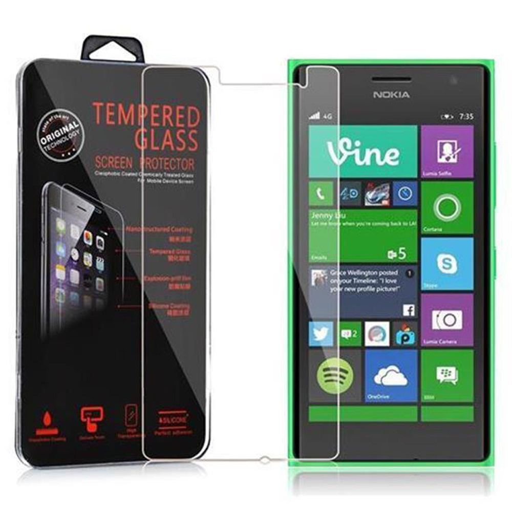 Un telefono Nokia con una protezione schermo. Lo schermo mostra l'interfaccia dell'app Vine.
