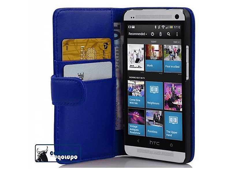 Cadorabo Custodia Libro per HTC ONE M4 MINI in BLU