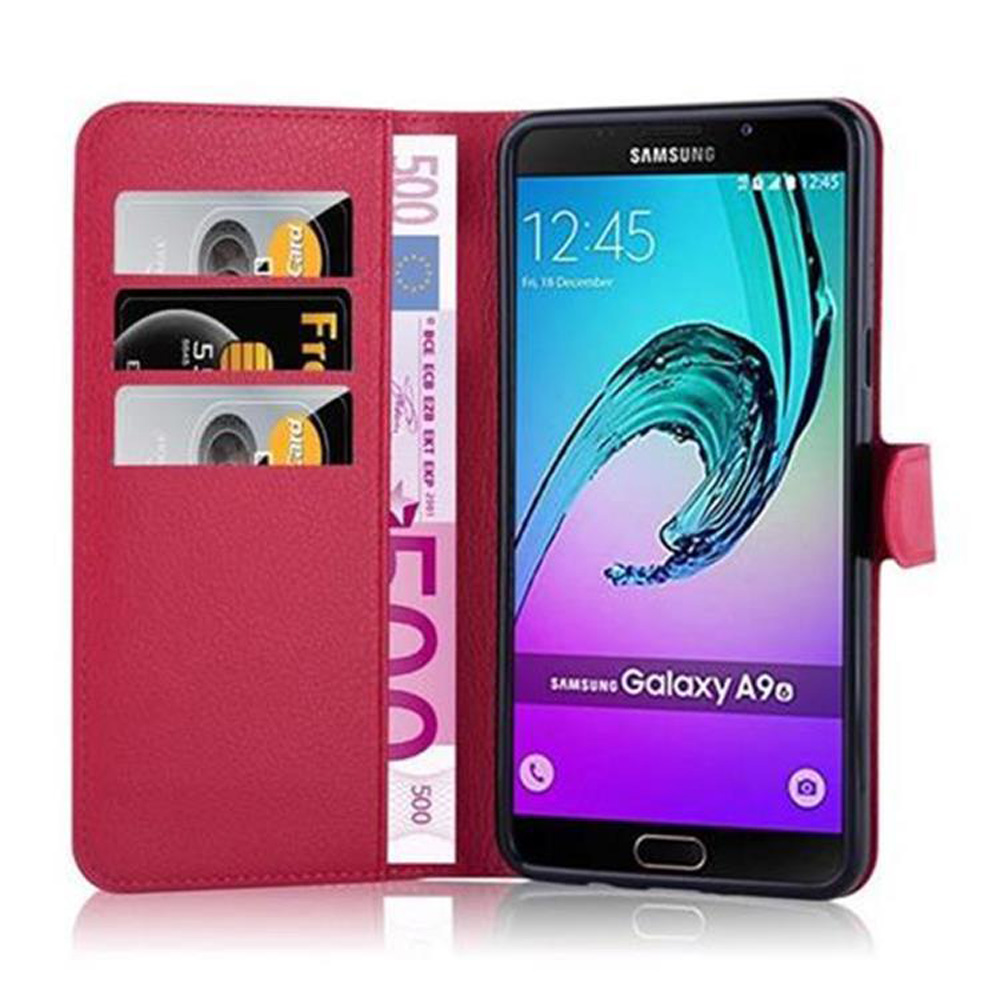Handy in roter Brieftasche, Apps und 500 Euro-Schein werden angezeigt.