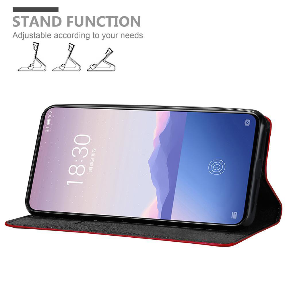 Teléfono en una funda con función de soporte. El teléfono muestra la hora 18:30 y un icono de huella digital.