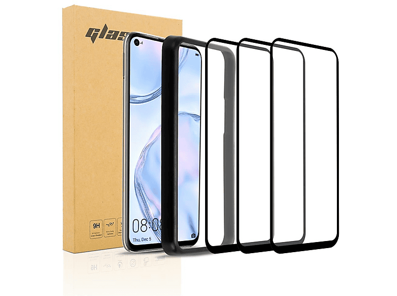 Cadorabo 3 Pellicole In Vetro Temperato Per Huawei P40 Lite E, Trasparente, 9H, Compatibile 3D Touch