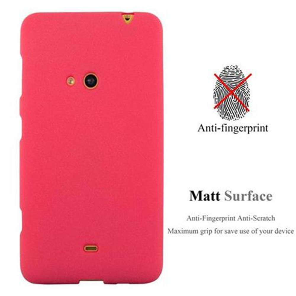 Funda de teléfono roja. La funda es anti-huellas y antiarañazos. La superficie es mate.