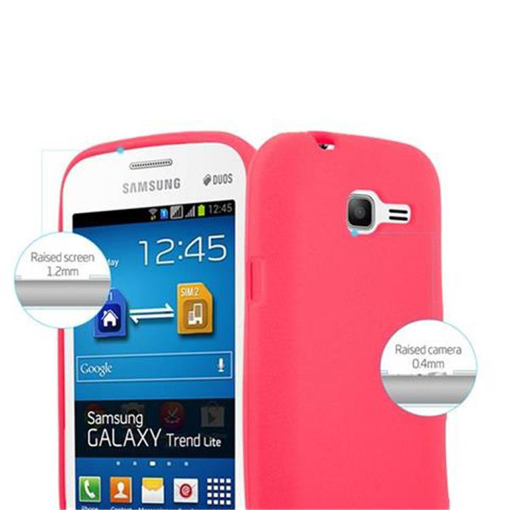 Dos teléfonos y fundas, uno con pantalla elevada 1.2mm, el otro con cámara elevada 0.4mm.