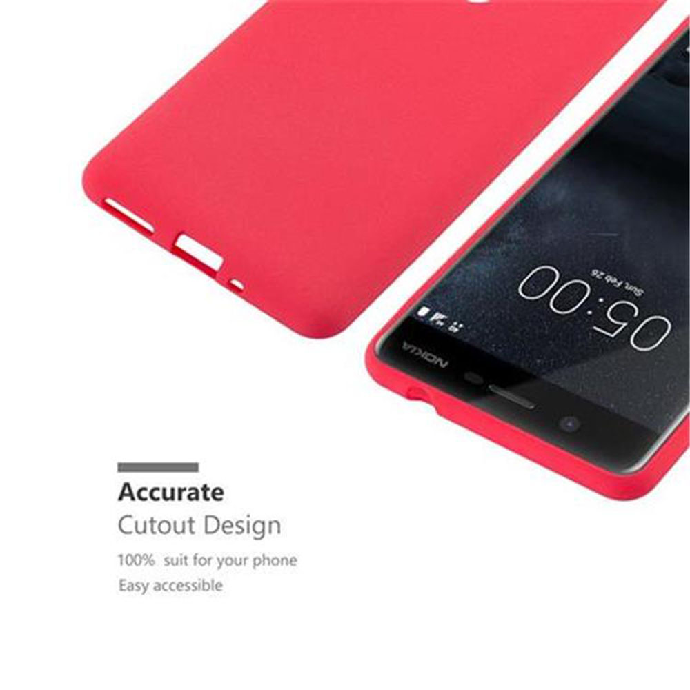 Custodia per telefono rossa con un telefono e una custodia per telefono rossa.