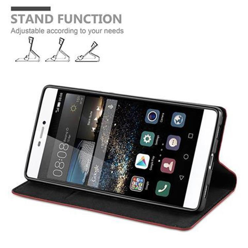 Un teléfono en una funda. La pantalla del teléfono es visible. La funda parece un soporte.