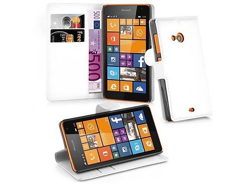 Cadorabo Custodia Libro per Nokia Lumia 925 in MARRONE CAPPUCCINO - con Vani di Carte, Funzione Stand e Chiusura Magnetica - Portafoglio Cover Case