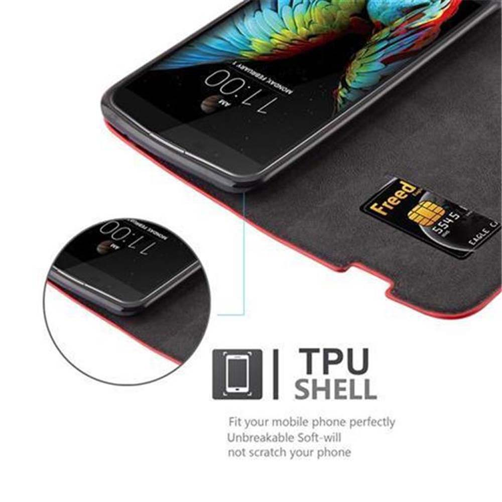 Telefono in custodia, aperto, con carta di credito. Testo: TPU Shell. Vestibilità perfetta.