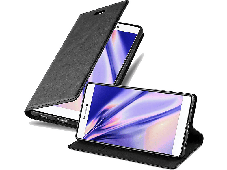 Cadorabo Hoesje voor Huawei P8 LITE 2015 in METAAL ZWART - Hard Case beschermhoes in