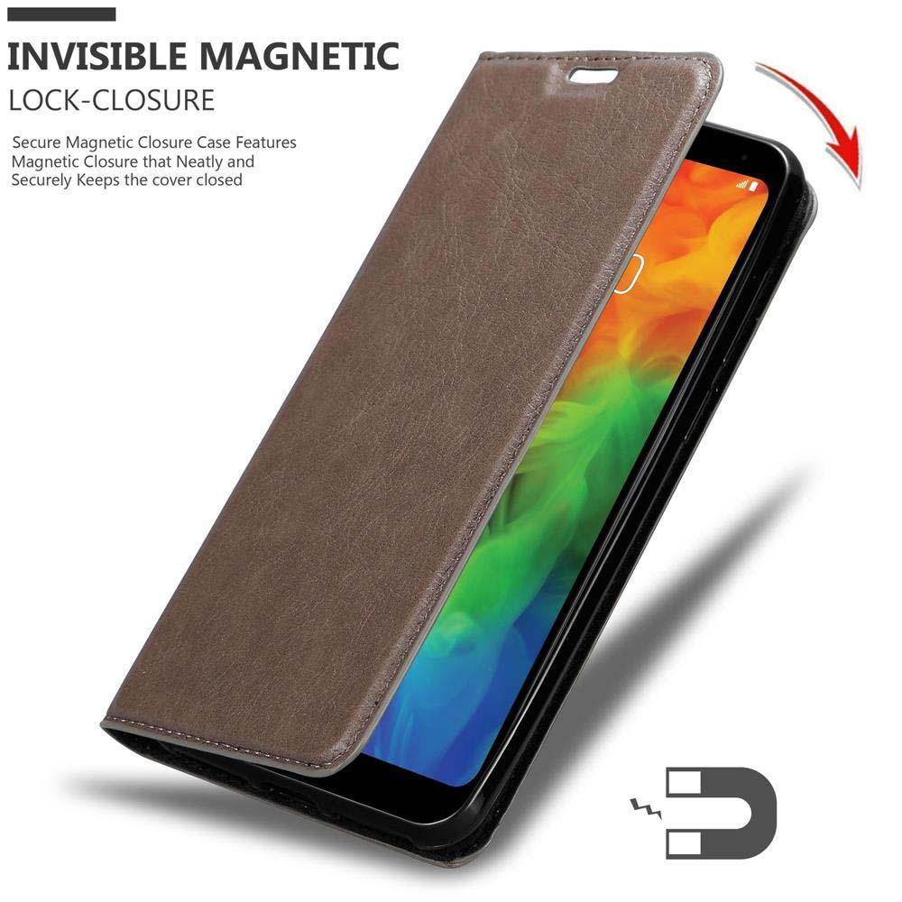 Eine Handyhülle wird geöffnet. Sie hat einen magnetischen Verschluss.