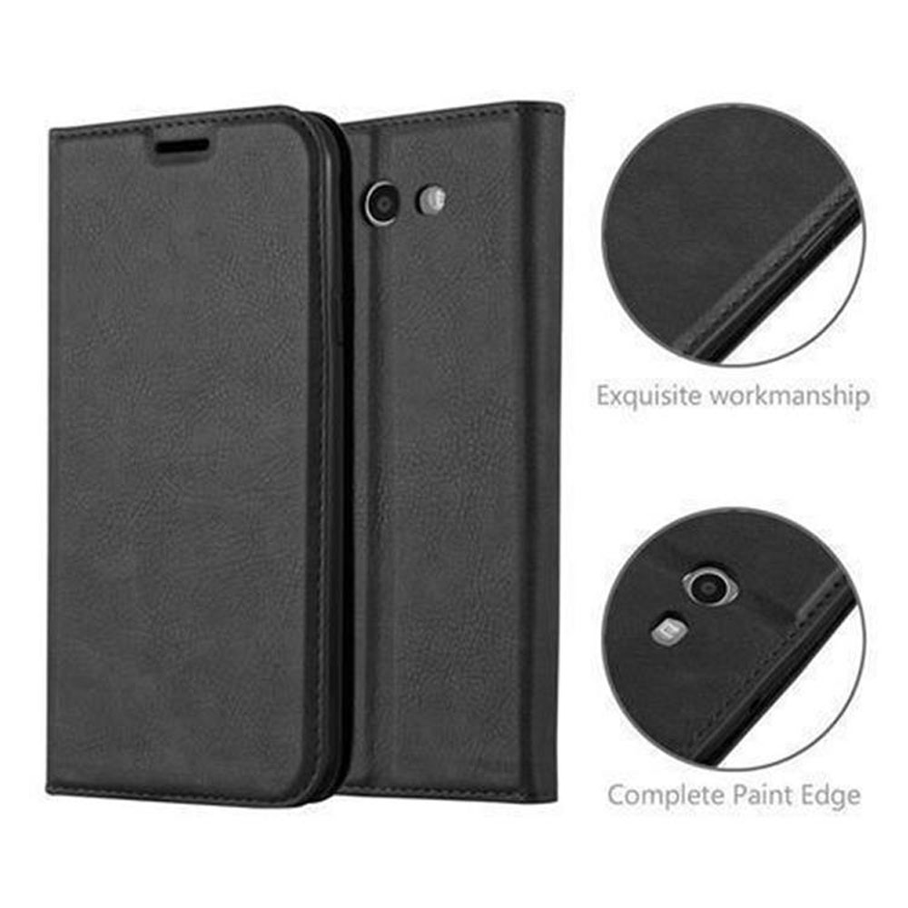 Schwarze Handyhülle mit Telefon. Details zeigen exquisite Verarbeitung und einen vollständigen Farbrand.