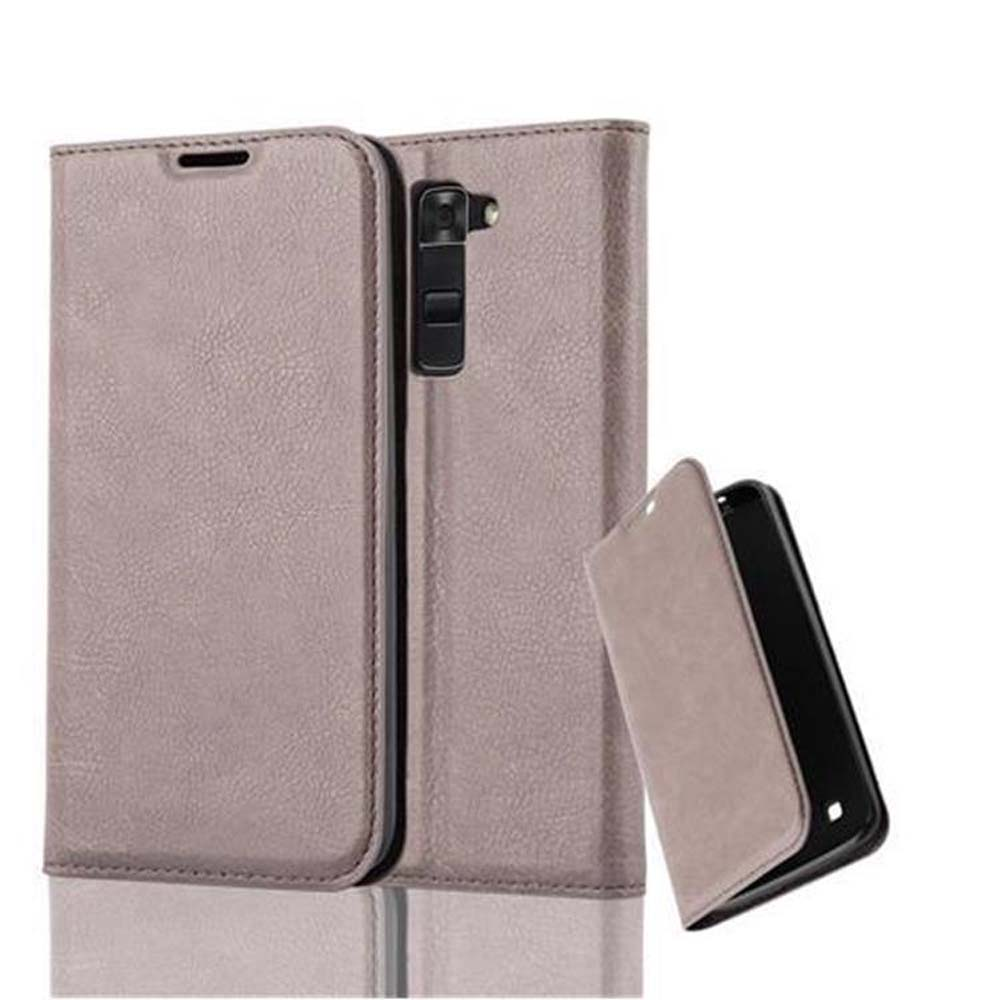 Una funda de teléfono abierta, revelando un teléfono. Dos fundas cerradas en el fondo. Todas grises.