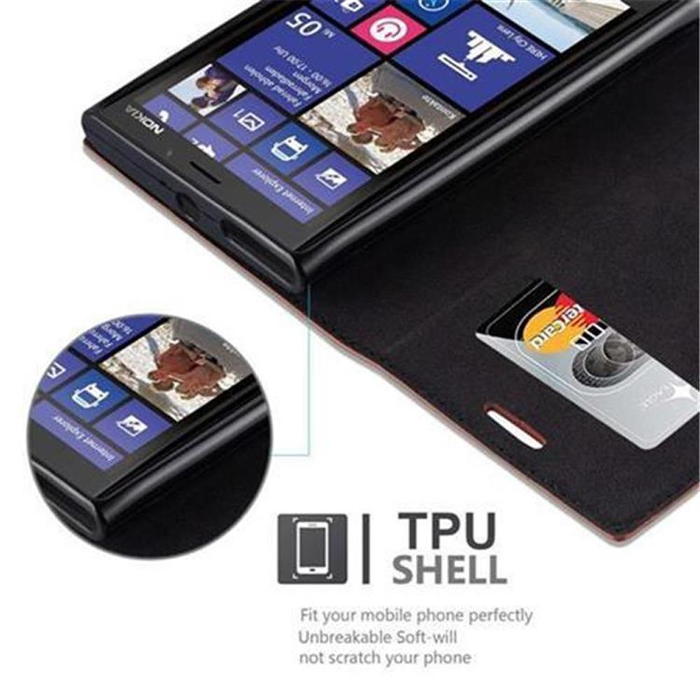 Telefono Nokia in una custodia con carta di credito. La custodia mostra TPU SHELL, si adatta perfettamente.