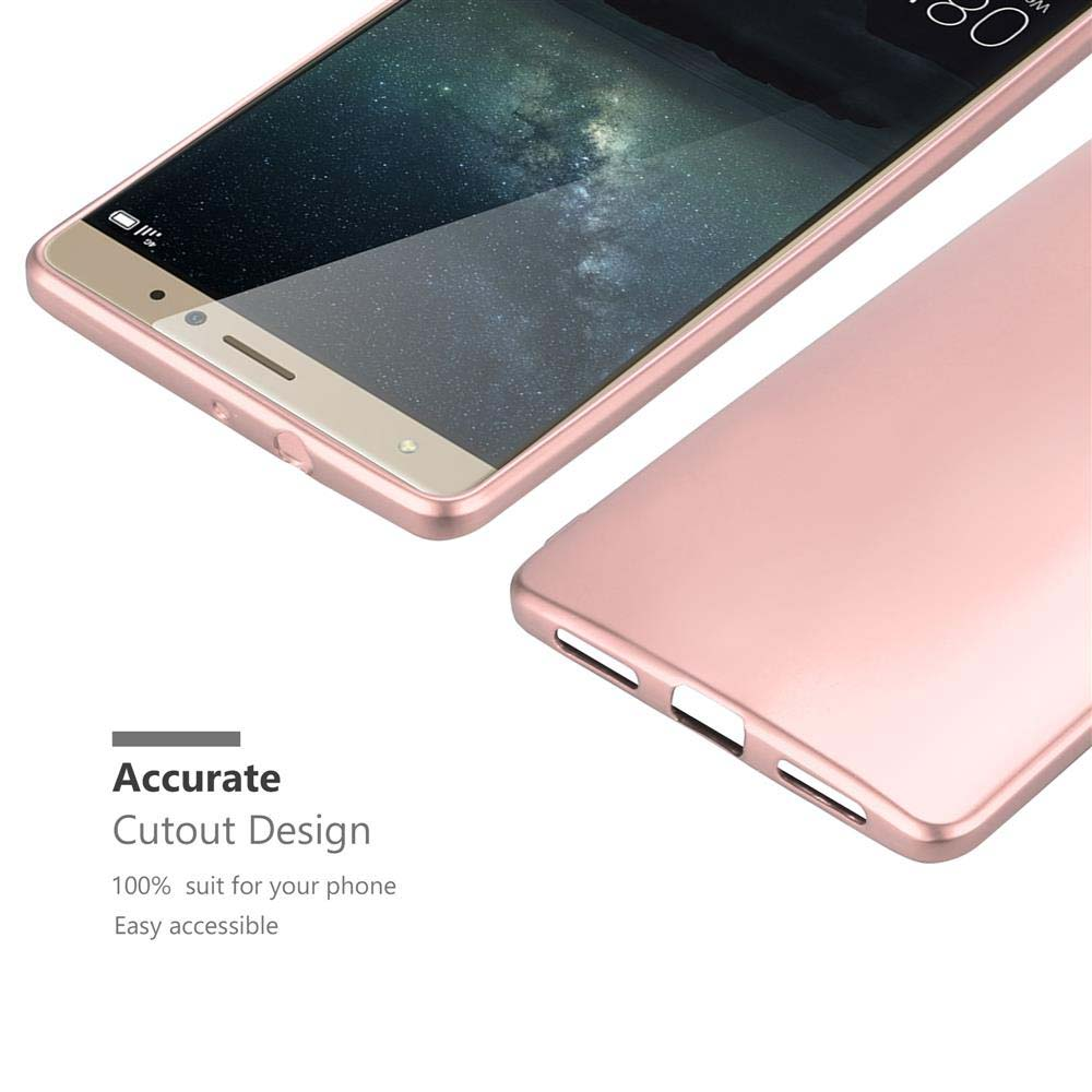 Eine rosa Handyhülle und ein Handy. Das Telefon ist rosa mit einer Bildschirmanzeige. Die Hülle hat Aussparungen.