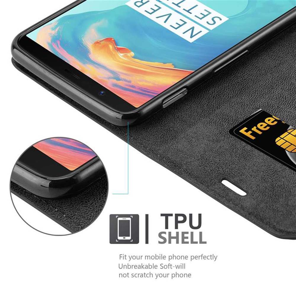 Telefon in einer Hülle mit Karte. Text: TPU-SCHALE, passt perfekt zum Mobiltelefon.