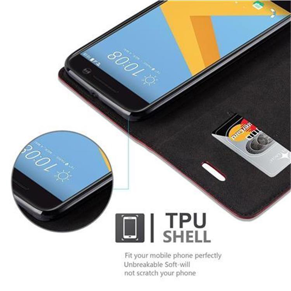 Un telefono in una custodia con una carta di credito. Viene mostrata una visualizzazione ravvicinata dello schermo del telefono.