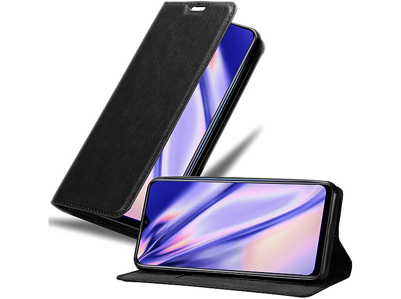 cadorabo Book Case works with OPPO R17 PRO in NIGHT BLACK - with Magnetic Closure, Stand Function and Card Slot - Wallet Etui Cover Pouch PU Leather Flip