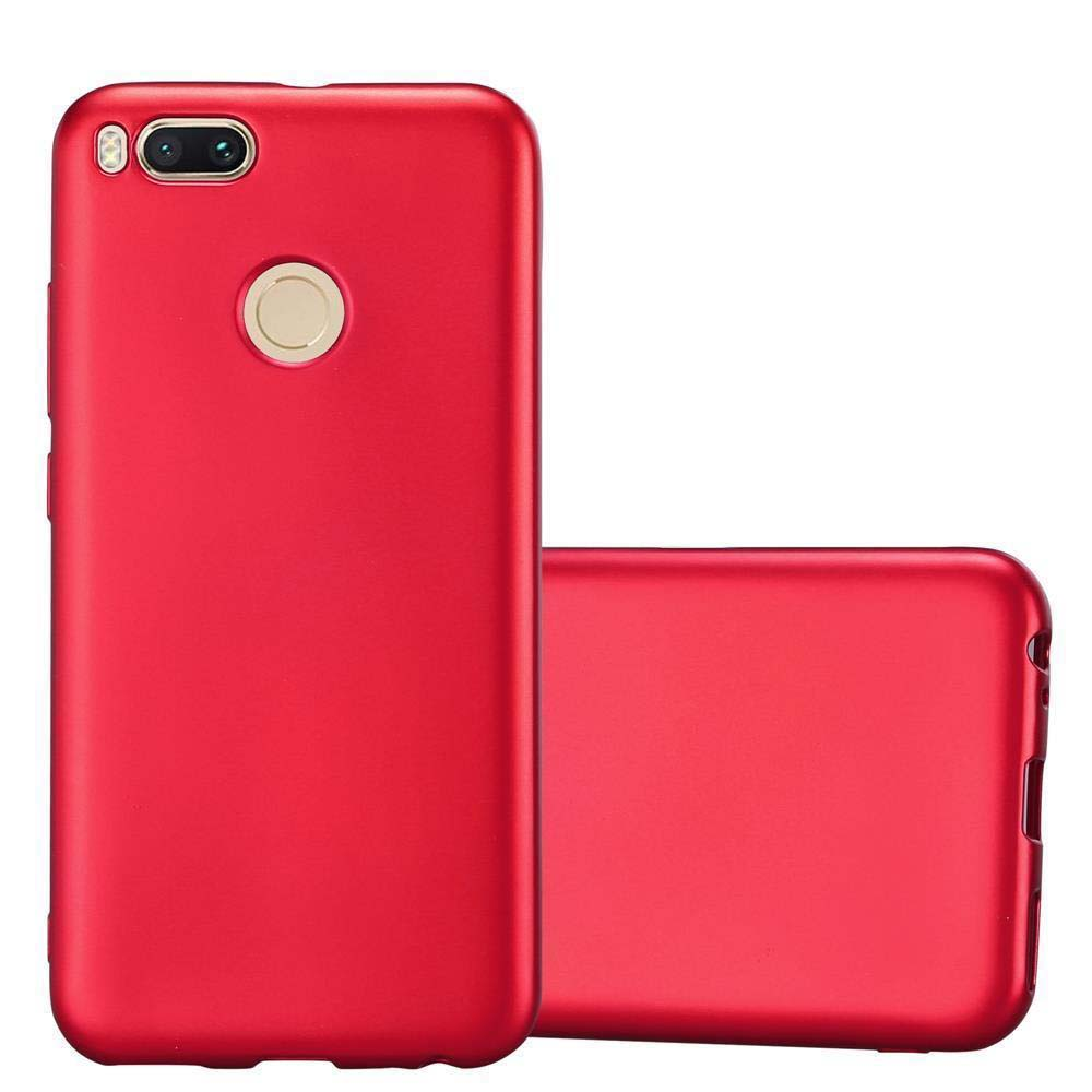 Una custodia per telefono rossa. Vengono mostrate due custodie. Una custodia è chiusa. L'altra è aperta.