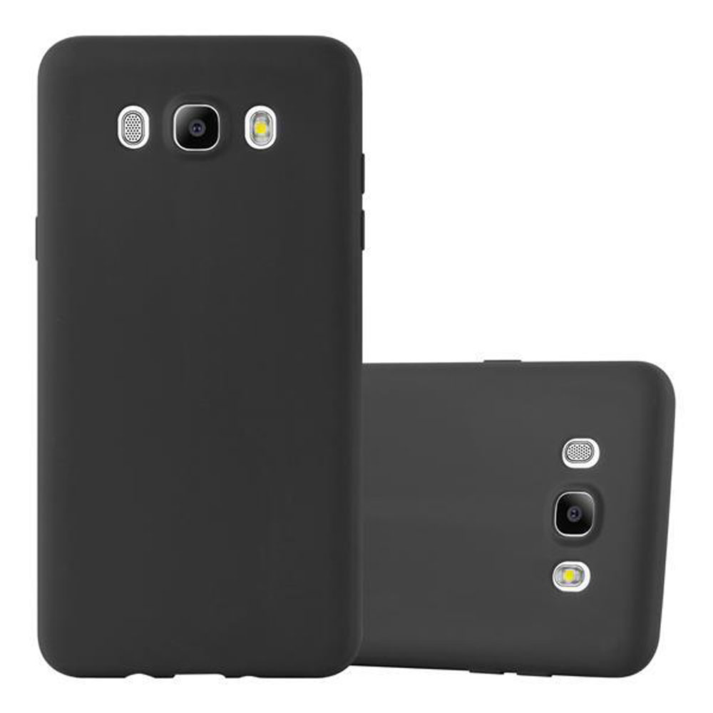 Dos fundas de teléfono negras, ambas con lentes de cámara.