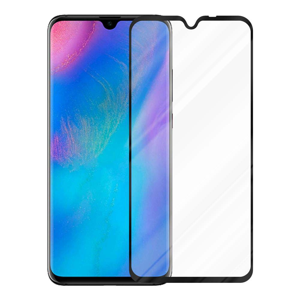 Uno smartphone con un proteggi schermo applicato. Il telefono mostra uno sfondo colorato.