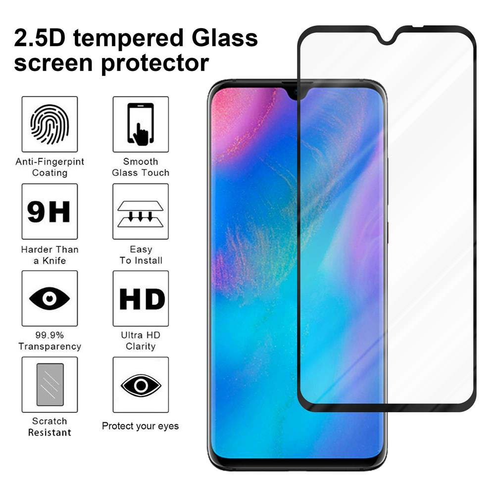 Un proteggi schermo con icone che mostrano le funzionalità, con lo schermo di un telefono sullo sfondo.
