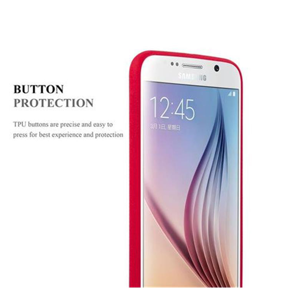 Primo piano di una cornice del telefono rossa con schermo bianco e data.