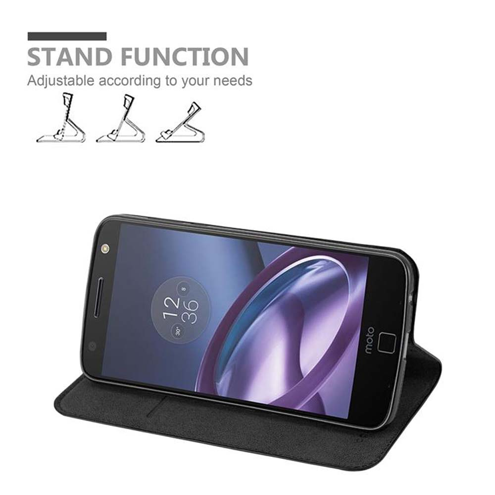 Teléfono en una funda, la pantalla muestra la hora 12:36. La funda tiene una función de soporte para el teléfono.