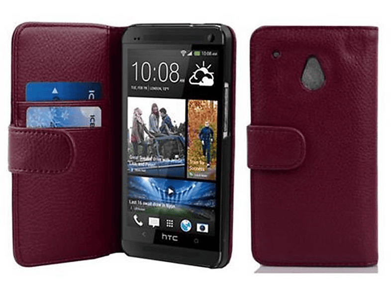 Cadorabo Custodia Flip In Similpelle Per HTC Desire 300 – Colore Lilla Bordeaux, Con Chiusura Magnetica - 4