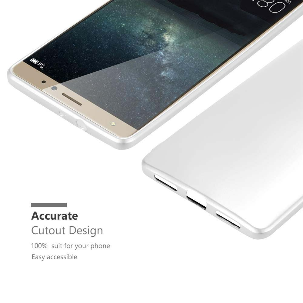Eine weiße Handyhülle mit einem Telefon darin. Das Telefon befindet sich in der Hülle mit präzisem Ausschnittdesign.